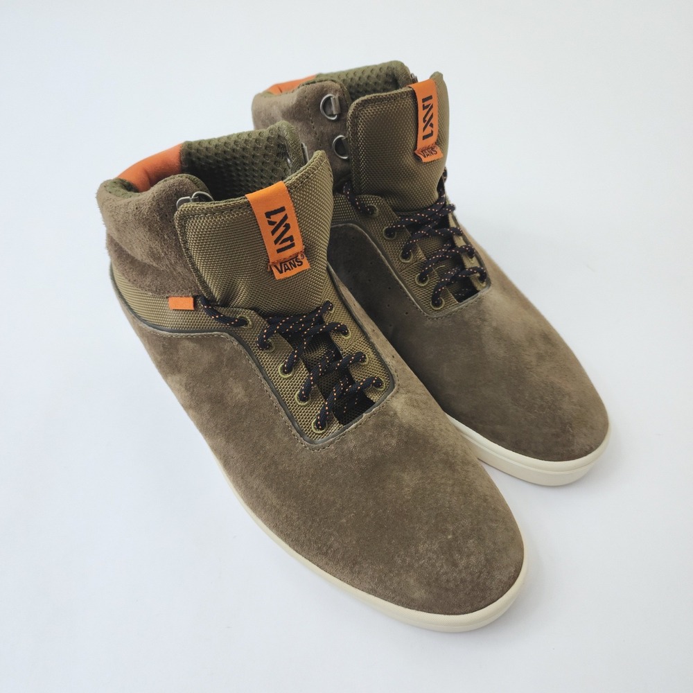 Vans LXVI Graph Olive Brown Suede High Top Sneakers VN-0RRM62Z Men's 9.5